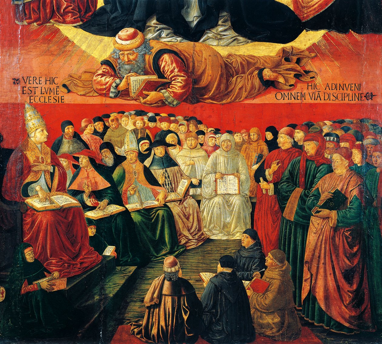 Arabský filozof Averroes, detail z Triumfu svatého Tomáše Akvinského od Benozzo di Lese di Sandro Gozzoli