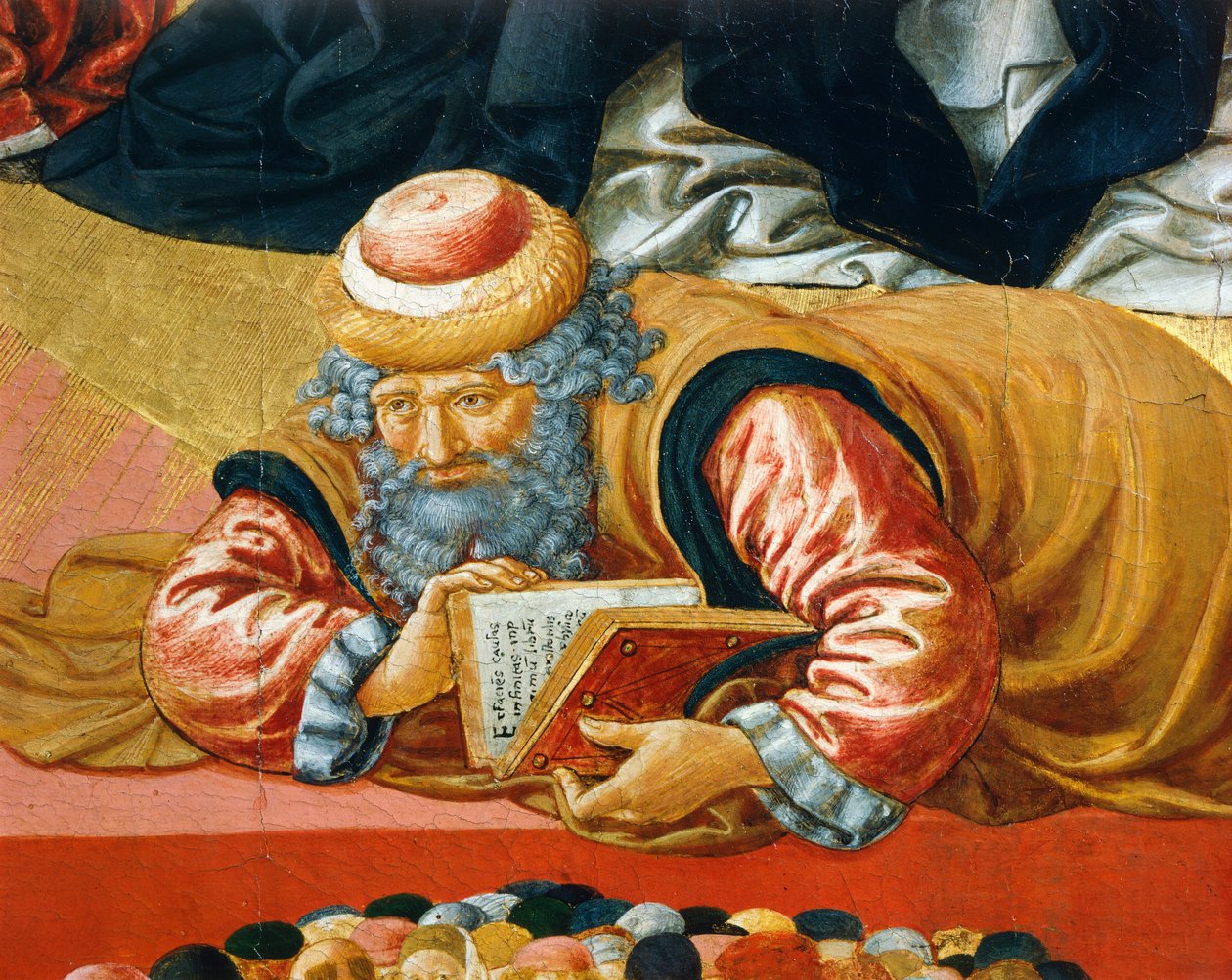 Arabský filozof Averroes, detail z Triumfu svatého Tomáše Akvinského od Benozzo di Lese di Sandro Gozzoli
