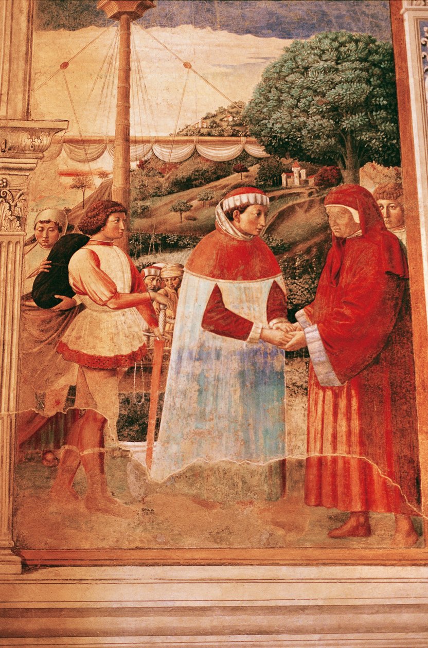 Augustin přijíždí do Ostie a míří do Říma od Benozzo di Lese di Sandro Gozzoli
