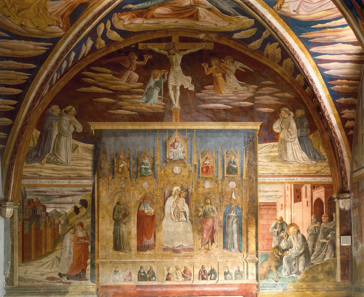 Cyklus fresek zobrazující život Krista a svatého Jeronýma od Benozzo di Lese di Sandro Gozzoli