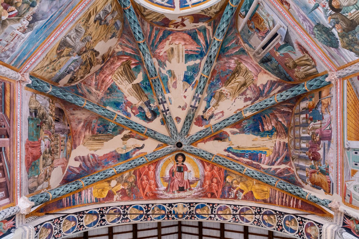 Život svatého Františka, v klenbě střední apsidy od Benozzo di Lese di Sandro Gozzoli