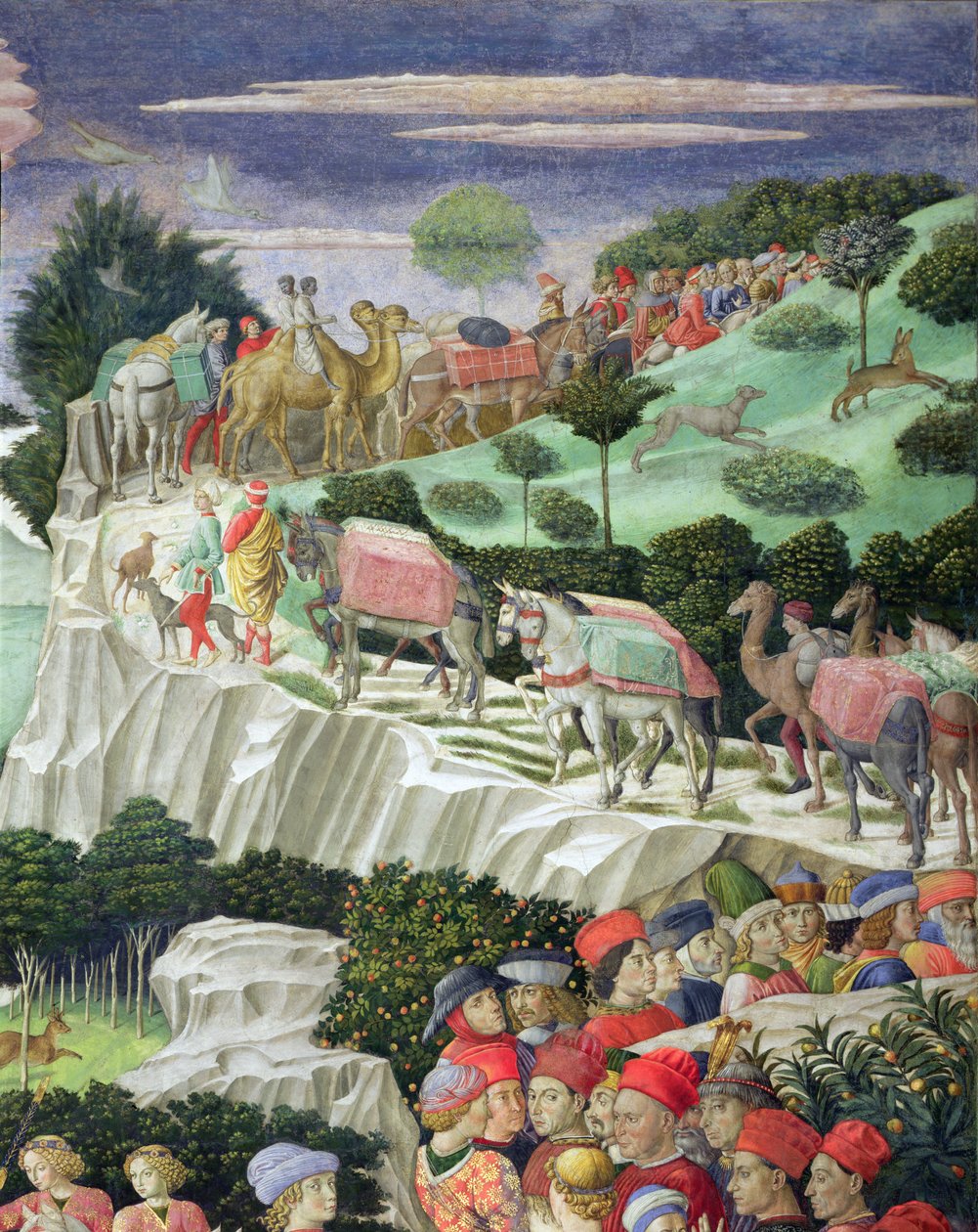 Procesí Melchiora, z kaple Tří králů (detail 70601) od Benozzo di Lese di Sandro Gozzoli