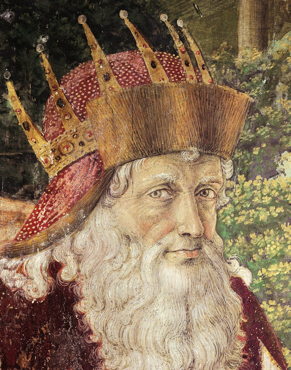 Procesí tří králů od Benozza Gozzoliho (1420-1497), čerstvé. Detail. Kaple Palazzo Medici Riccardi, Florencie. od Benozzo di Lese di Sandro Gozzoli