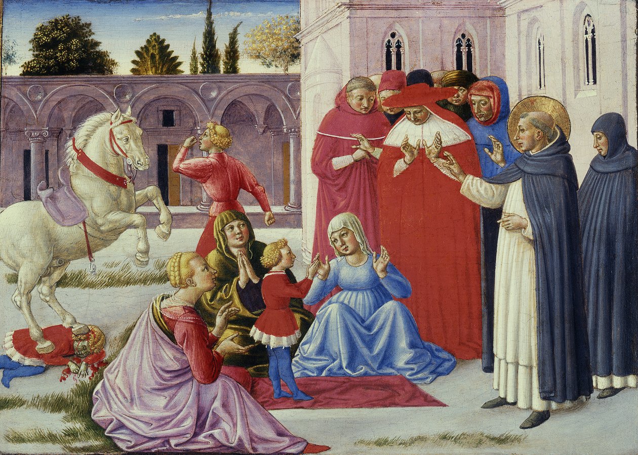 Svatý Dominik vzkřísí Napoleona Orsiniho, 1461-62 od Benozzo di Lese di Sandro Gozzoli