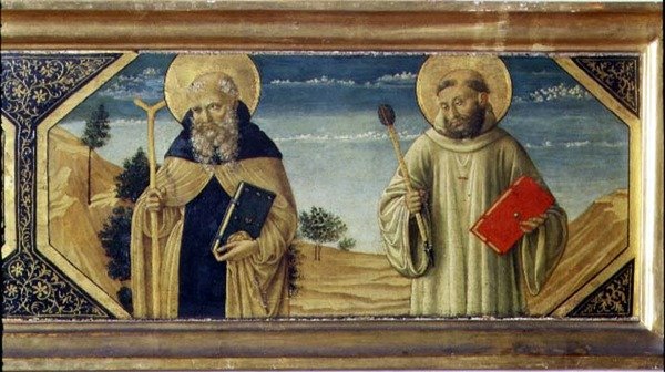 Svatý Antonín Opat a svatý Benedikt (panel) (detail 78957) od Benozzo di Lese di Sandro Gozzoli