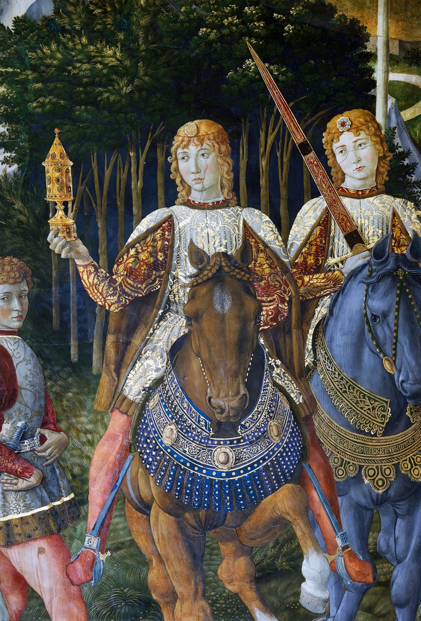 Průvod tří králů, detail od Benozzo di Lese di Sandro Gozzoli