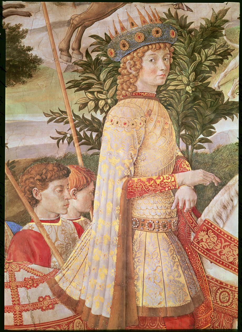 Průvod mágů, průvod vedený Lorenzem Velkolepým v přestrojení za mága Caspara, detail Lorenza de