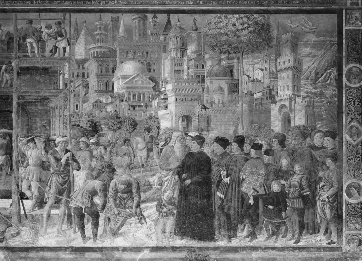 Babylonská věž od Benozzo di Lese di Sandro Gozzoli