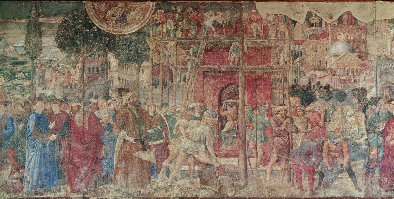 Babylonská věž, 1468-84 od Benozzo di Lese di Sandro Gozzoli