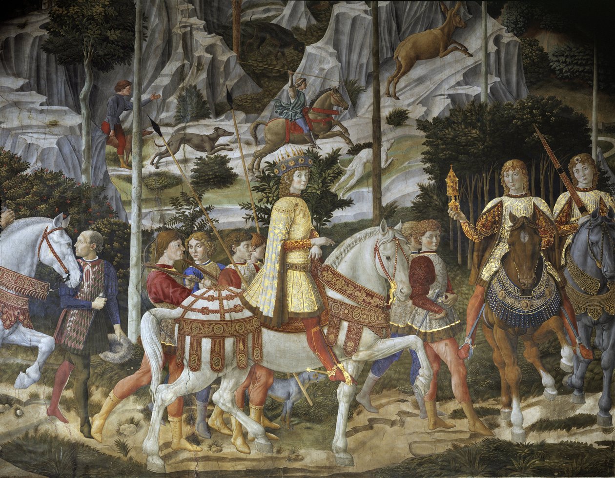 Kavalkáda mágů, detail od Benozzo di Lese di Sandro Gozzoli