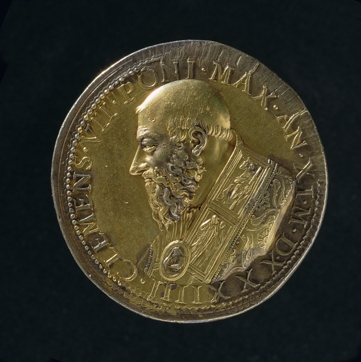 Portrétní medaile Klementa VII. (1523-34) 1533 (bronz) (obrázek viz 108639) od Benvenuto Cellini