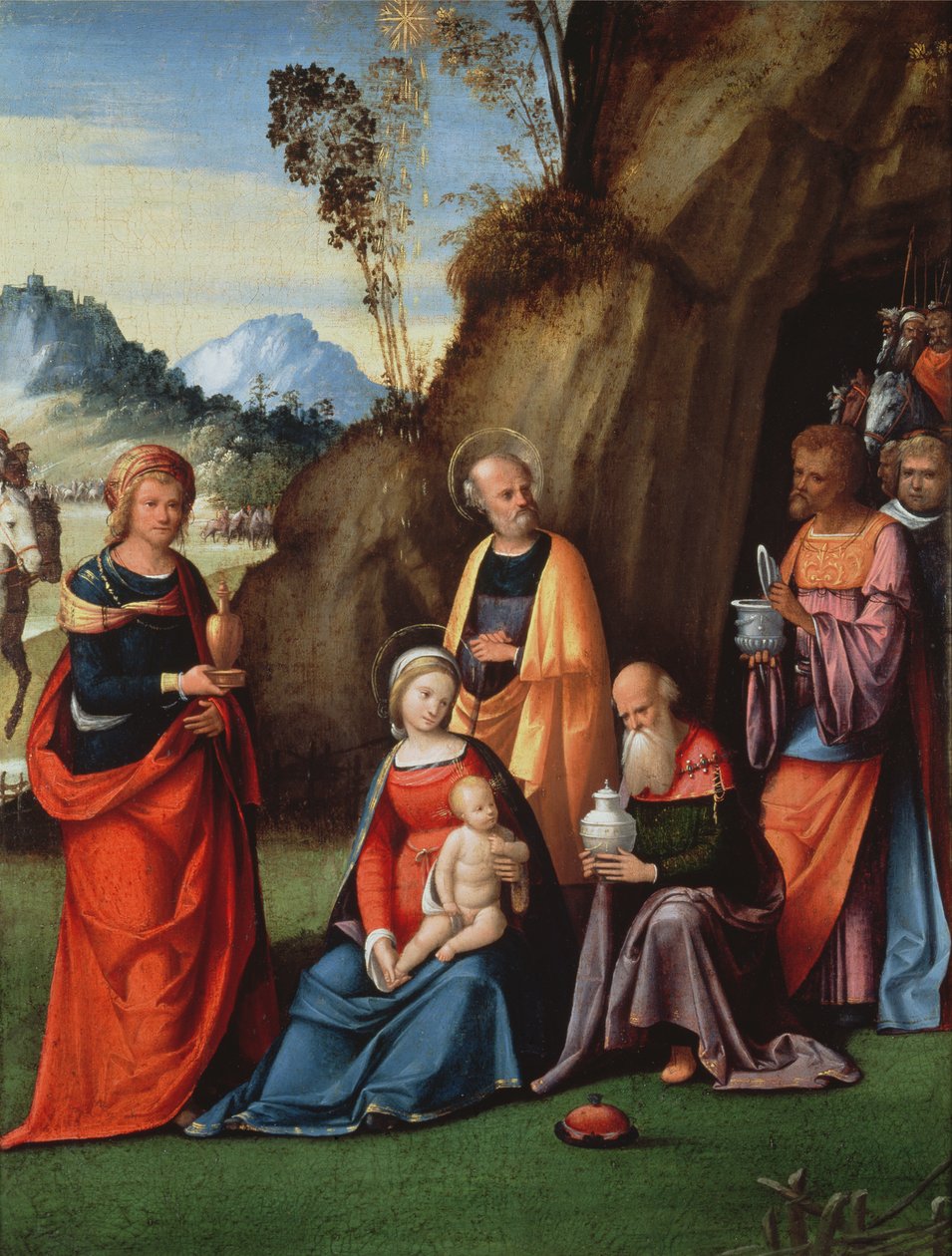 Klanění tří králů, 1513 od Benvenuto Tisi da Garofalo