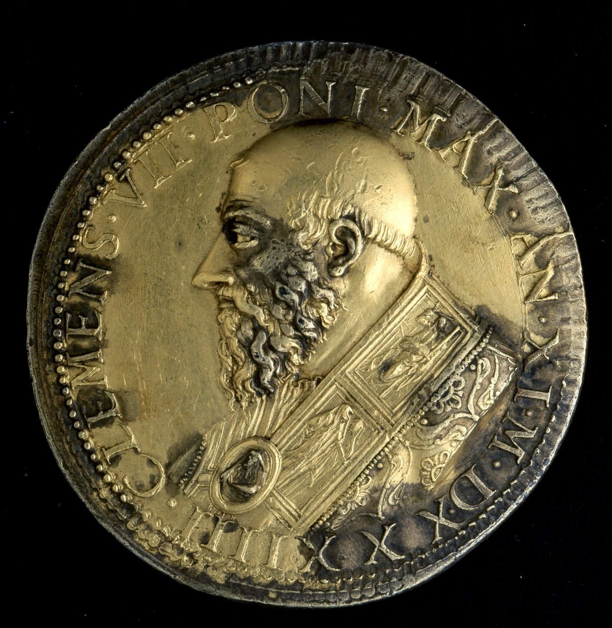 Medailon s portrétem papeže Klimenta VII od Benvenuto Cellini
