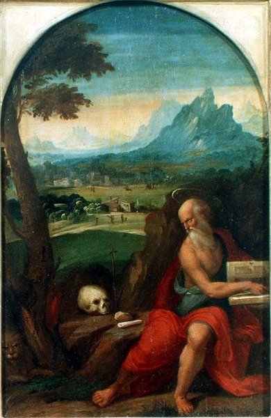Svatý Jeroným (panel) od Benvenuto Tisi da Garofalo