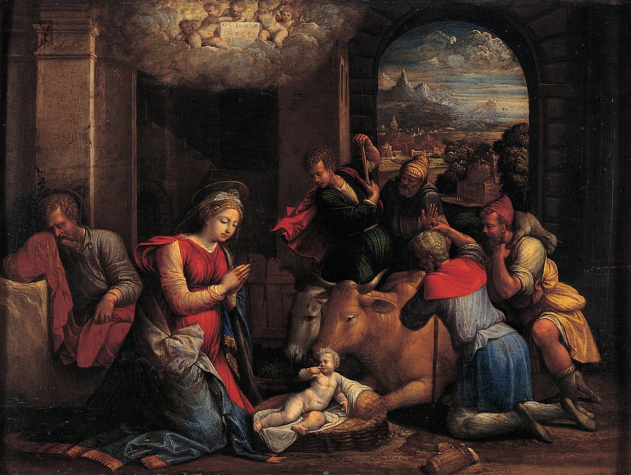 Klanění pastýřů, 1536-1537 od Benvenuto Tisi da Garofalo