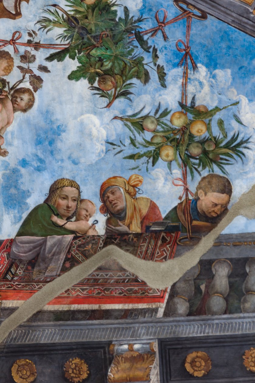Žena a dítě, detail, klenba Hall of the Treasure (freska) (detail 3707463) od Benvenuto Tisi da Garofalo