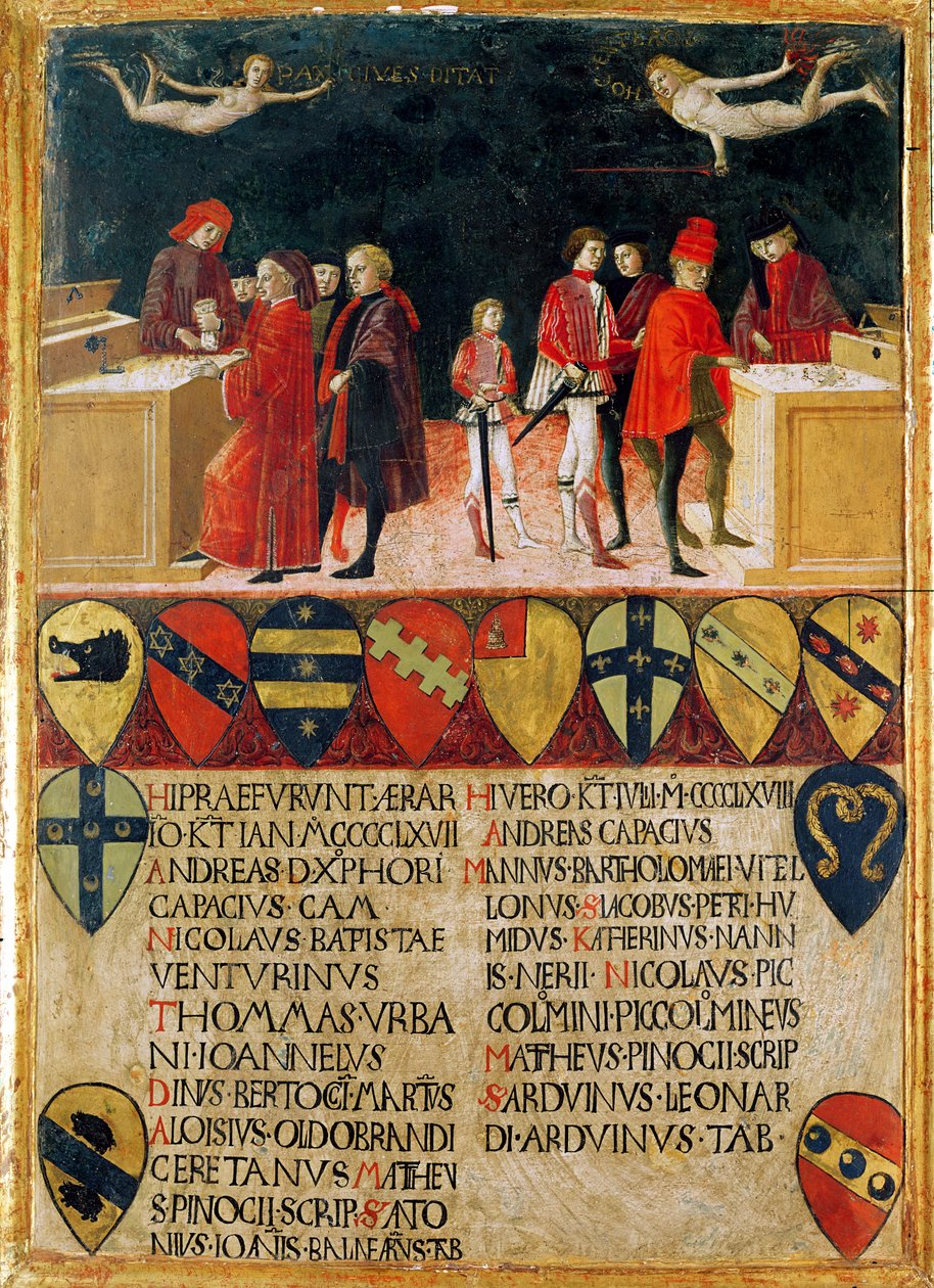 The Council Finances in Times of War and Peace, 1468 (podrobnosti viz 108196) od Benvenuto di Giovanni