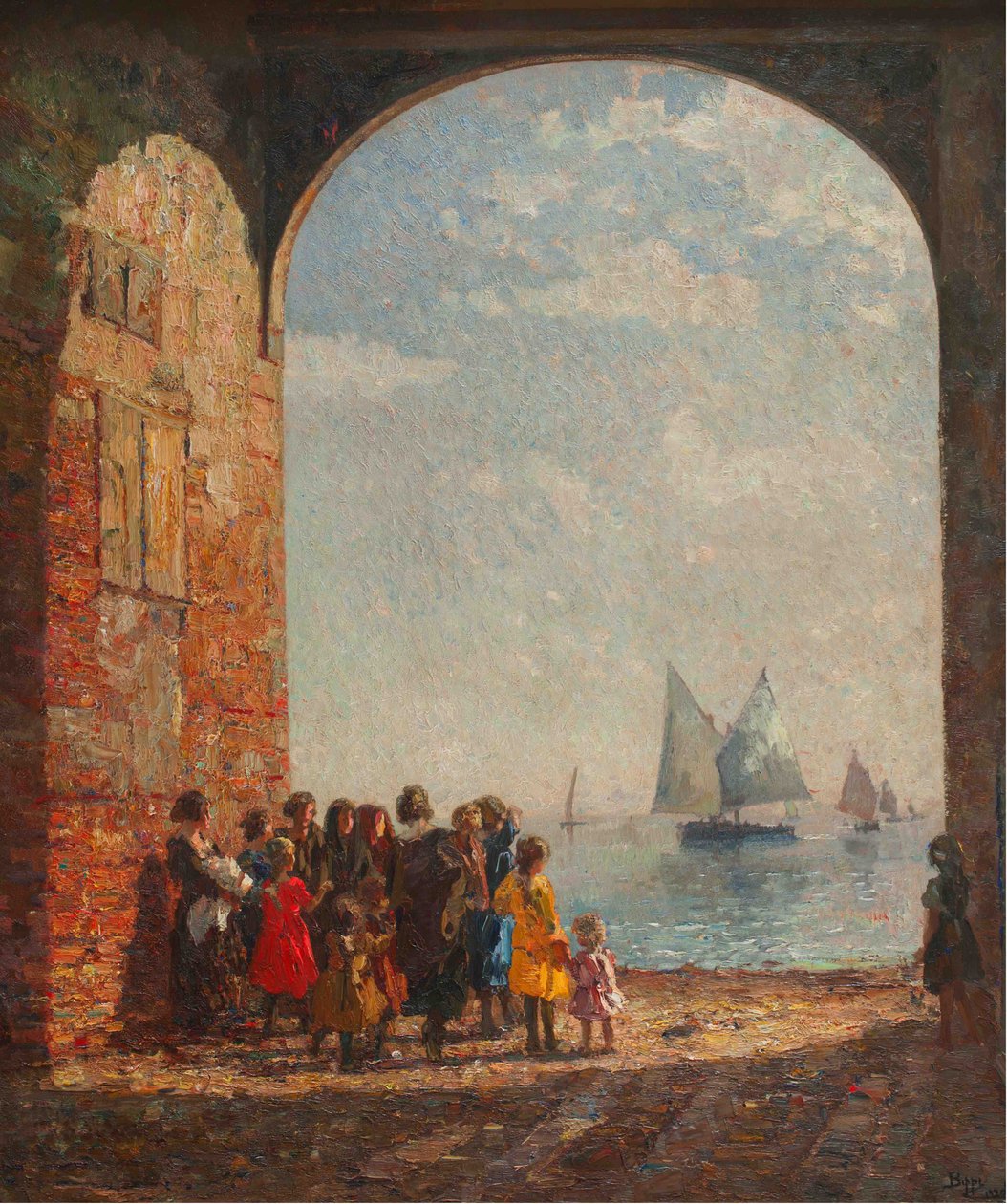 Návrat rybářských člunů, c. 1920. od Beppe Ciardi