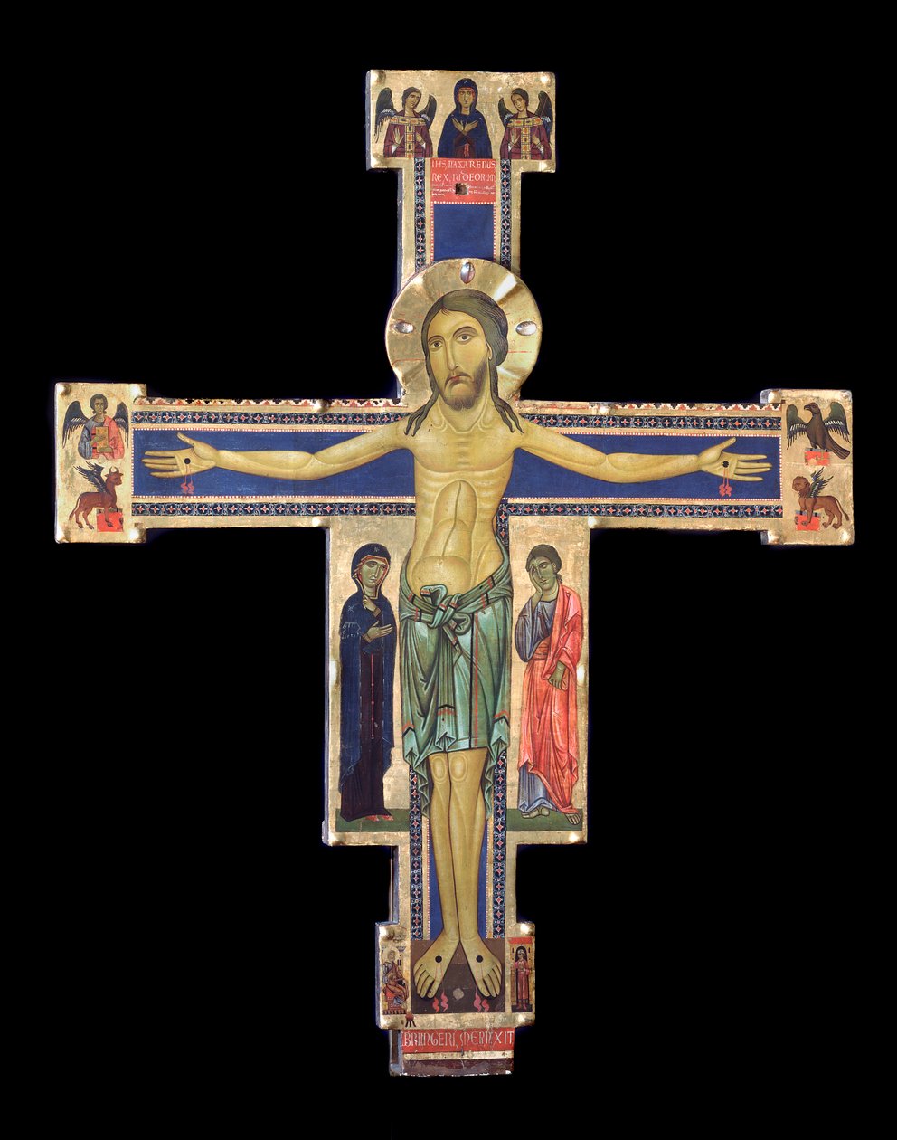 Krucifix (dřevomalba, kolem 1228-1236) od Berlinghiero (fl.1228 36) Berlinghieri