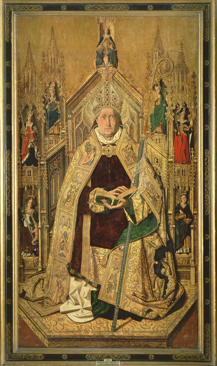 Svatý Dominik intronizovaný jako opat ze Silos, 1474 od Bartolomé Bermejo