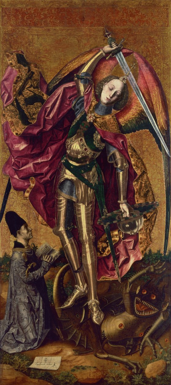 Svatý Michael a drak od Bartolomé Bermejo