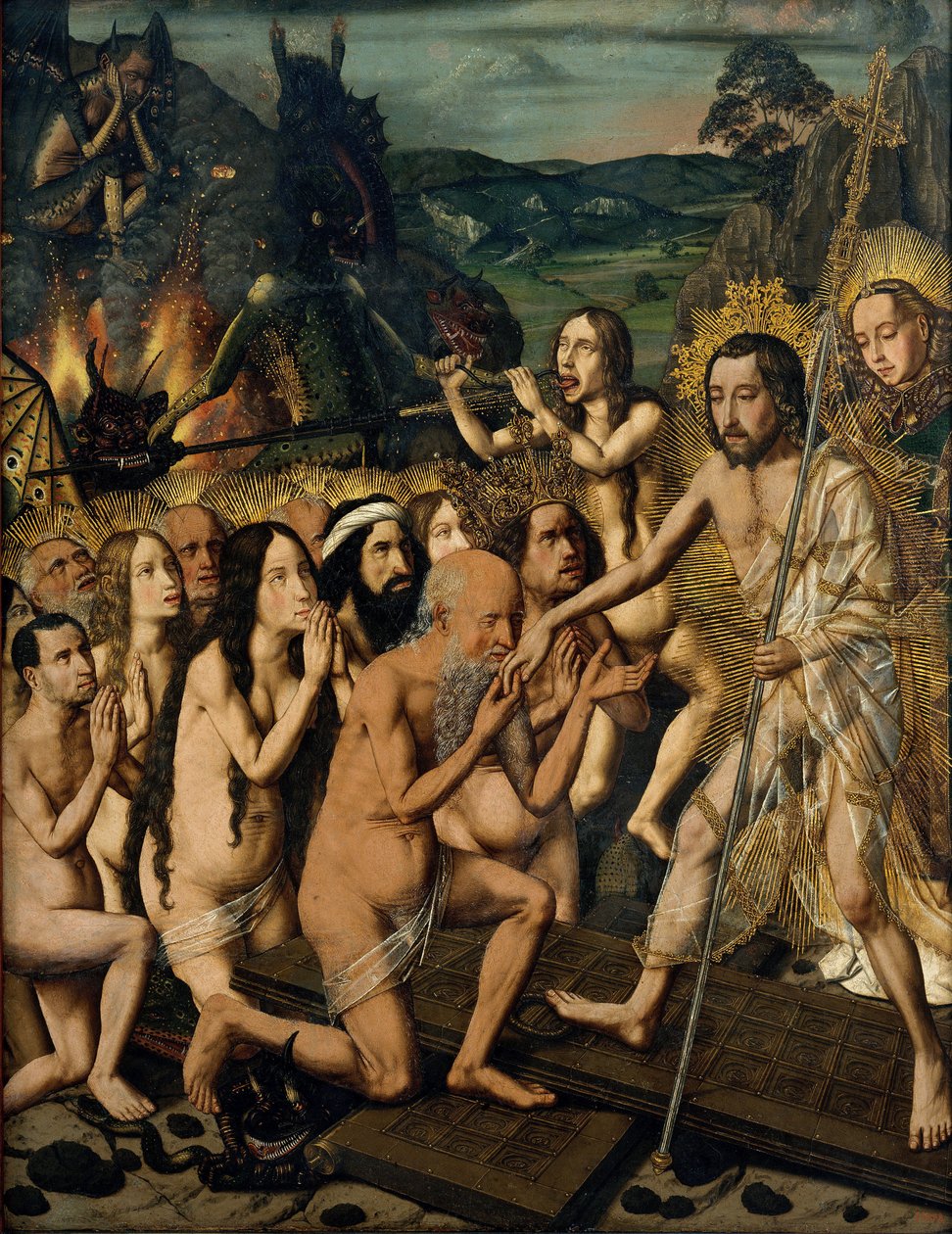 Sestup Krista do limba, cca 1475 (olej na dřevě) od Bermejo