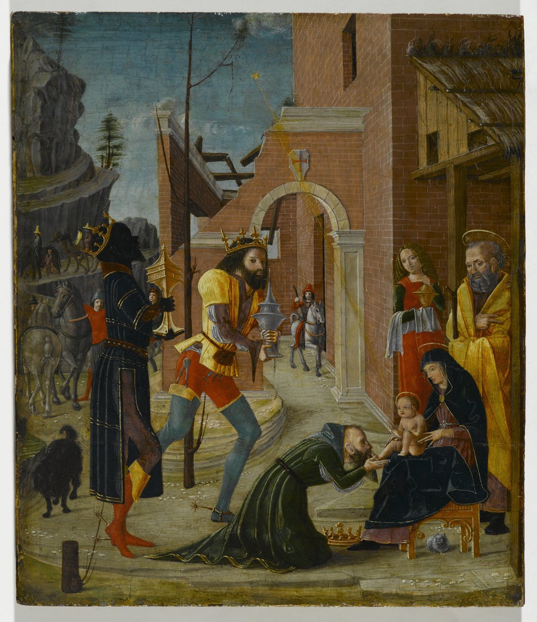 Klanění tří králů, kolem 1485-95 (tempera na panelu) od Bernadino Jacobi Butinone