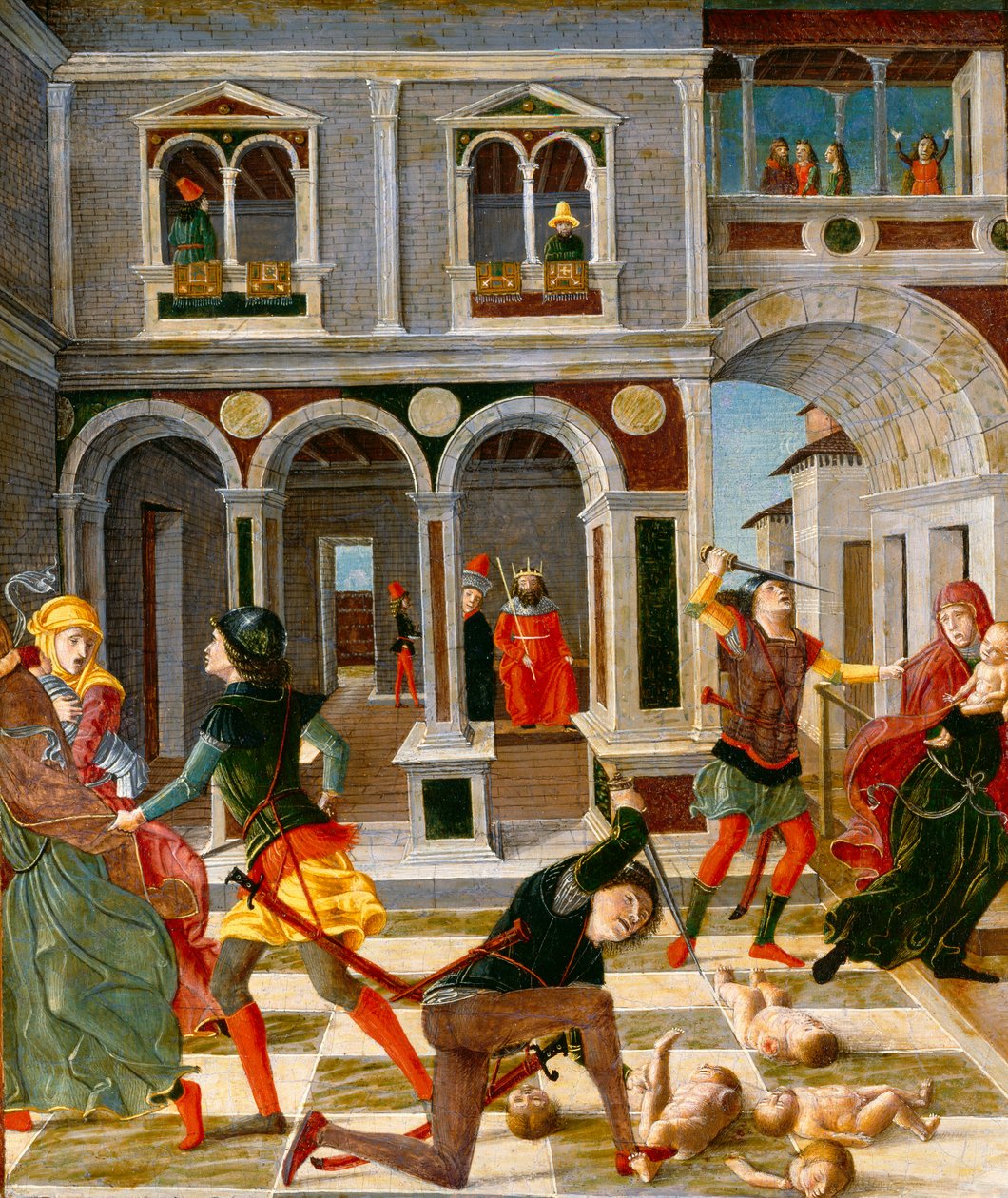 Masakr neviňátek, polovina a konec 15. století (tempera na desce) od Bernadino Jacobi Butinone