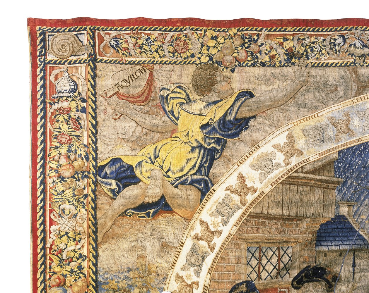 Bruselský alegorický gobelín znázorňující měsíc prosinec z "Medailonových měsíců", kolem roku 1525 od Bernaert van Orley
