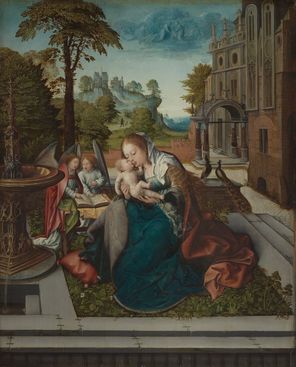Panna a dítě s anděly, ca. 1518. od Bernard van Orley