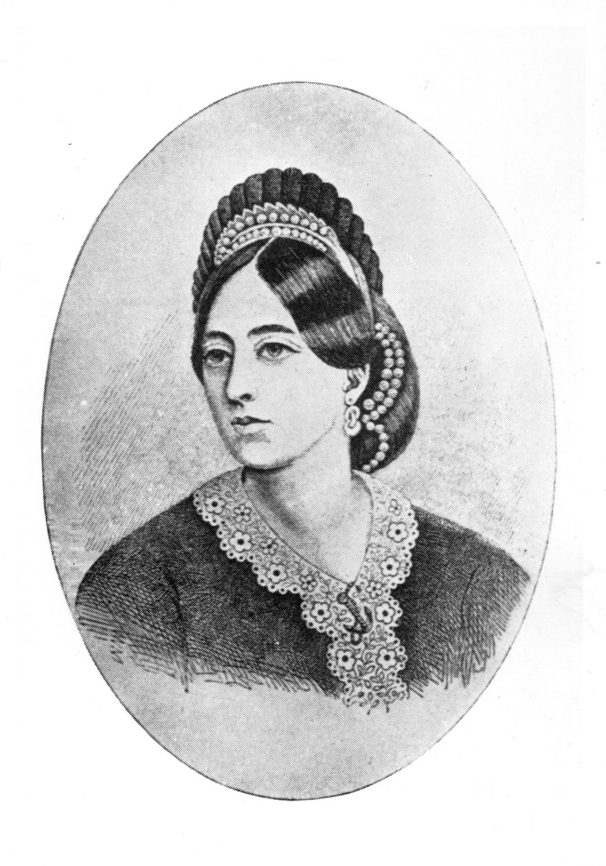 Portrét Jane Francescy Agnes Wildeové, vyryl W. M. Oldham od Bernard Mulrenin