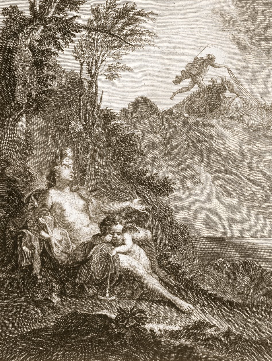 Clytia se změnila v Turnesole, 1731 od Bernard Picart