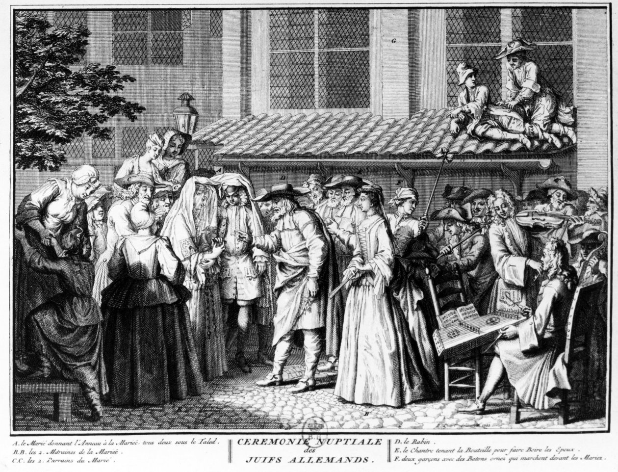 Svatební obřad německých Židů, 1725 od Bernard Picart