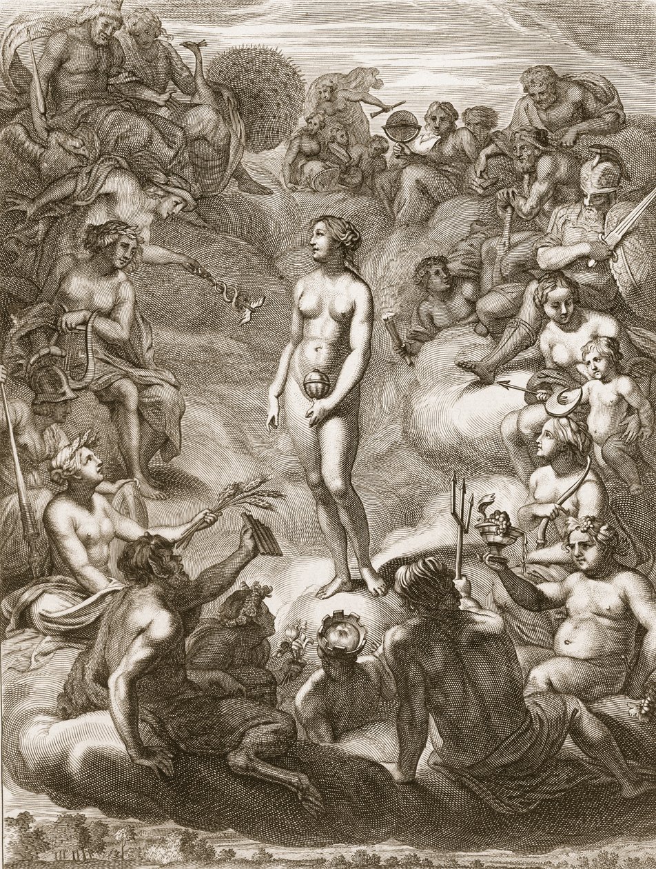 Pandořina skříňka, 1730 od Bernard Picart