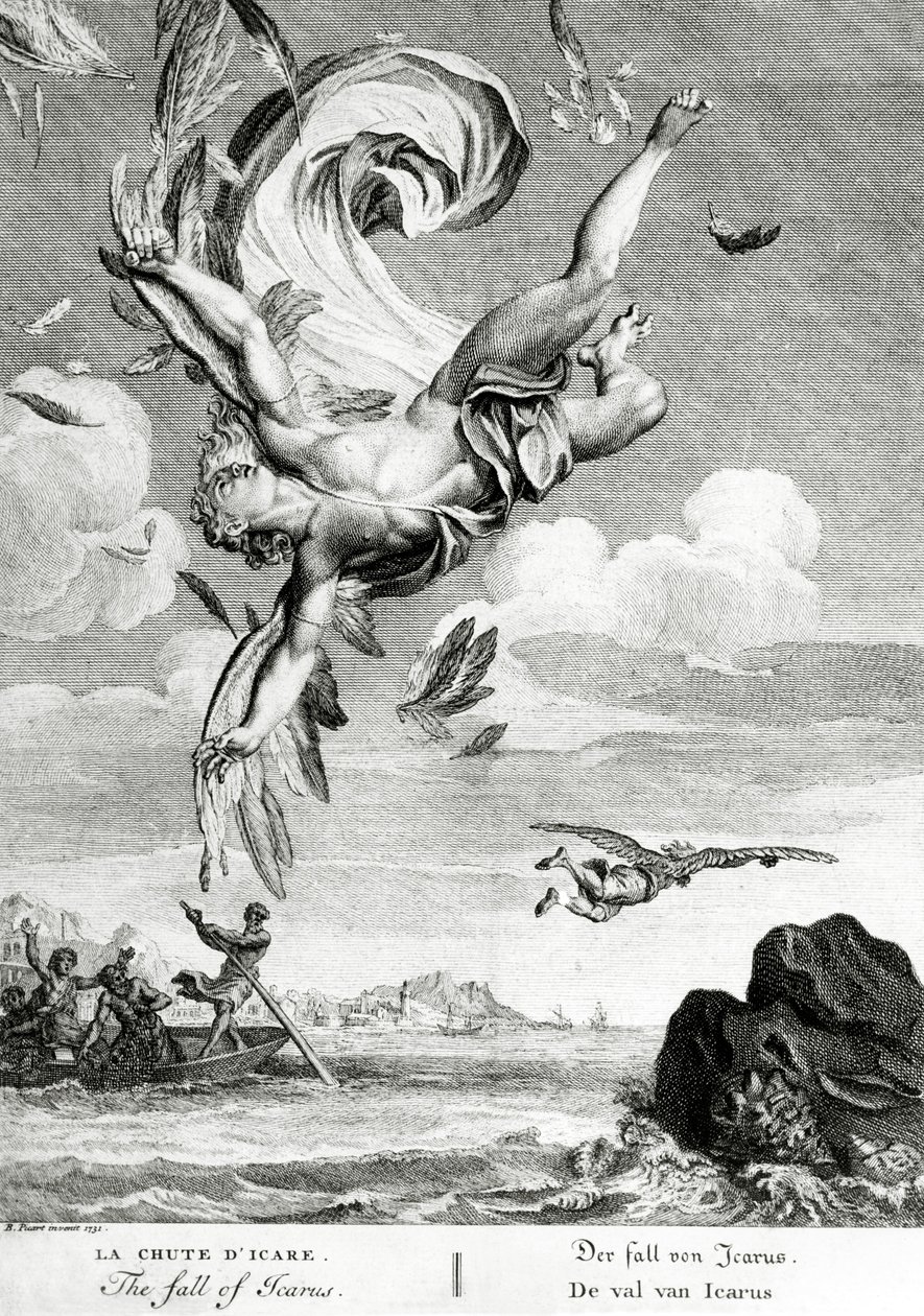 Ikarův pád, 1731 od Bernard Picart