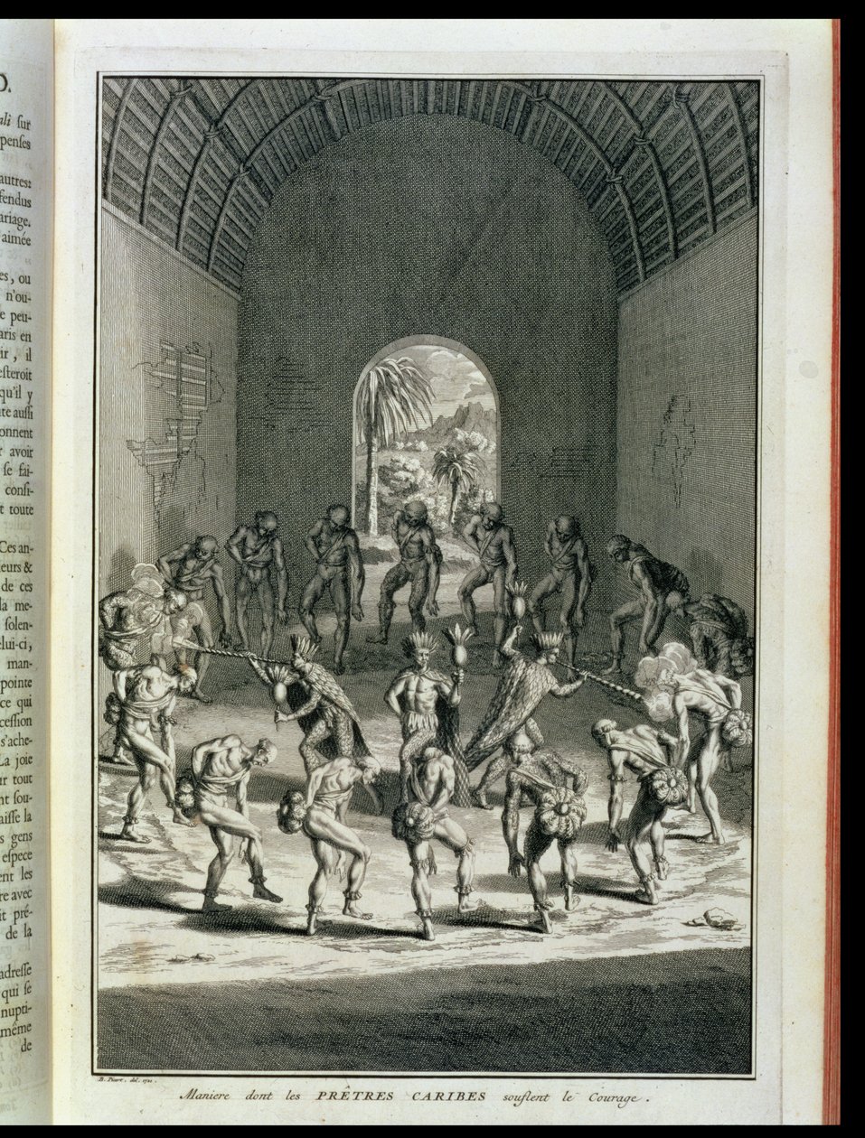 Způsob, jakým karibští kněží posilují svou odvahu, z „Náboženské obřady a zvyky“, 1721 od Bernard Picart