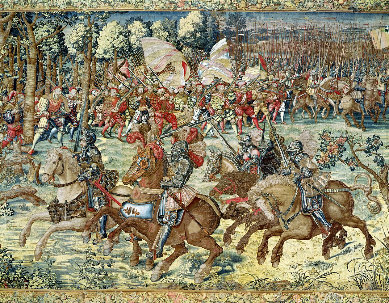 Bitva u Pavie. Nástup Karla V. (1500-58) (tapiserie) (podrobnosti viz 1481147) od Bernard van Orley