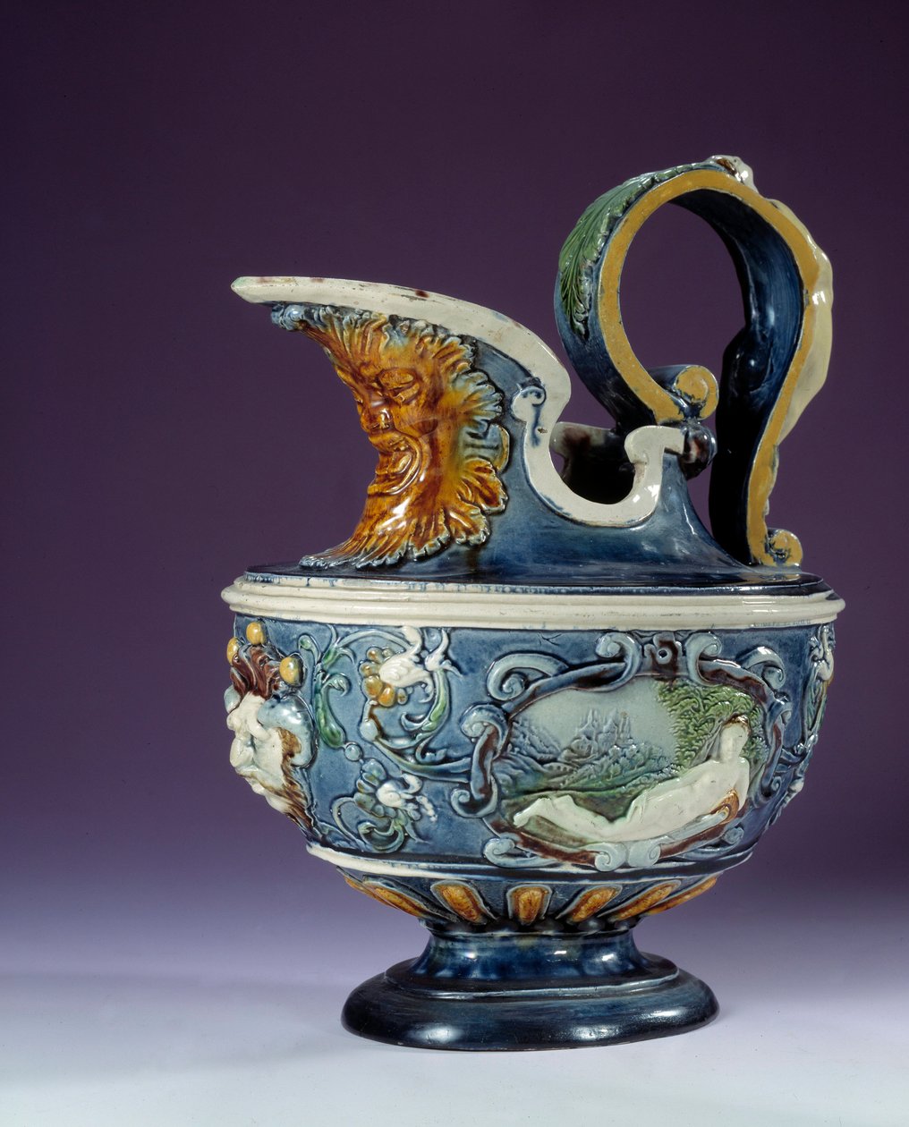 Aiguiere de fajáns vytvořená školou Bernarda Palissyho (cca 1510-1589) Paříž, muzeum Louvre od Bernard (school of) Palissy