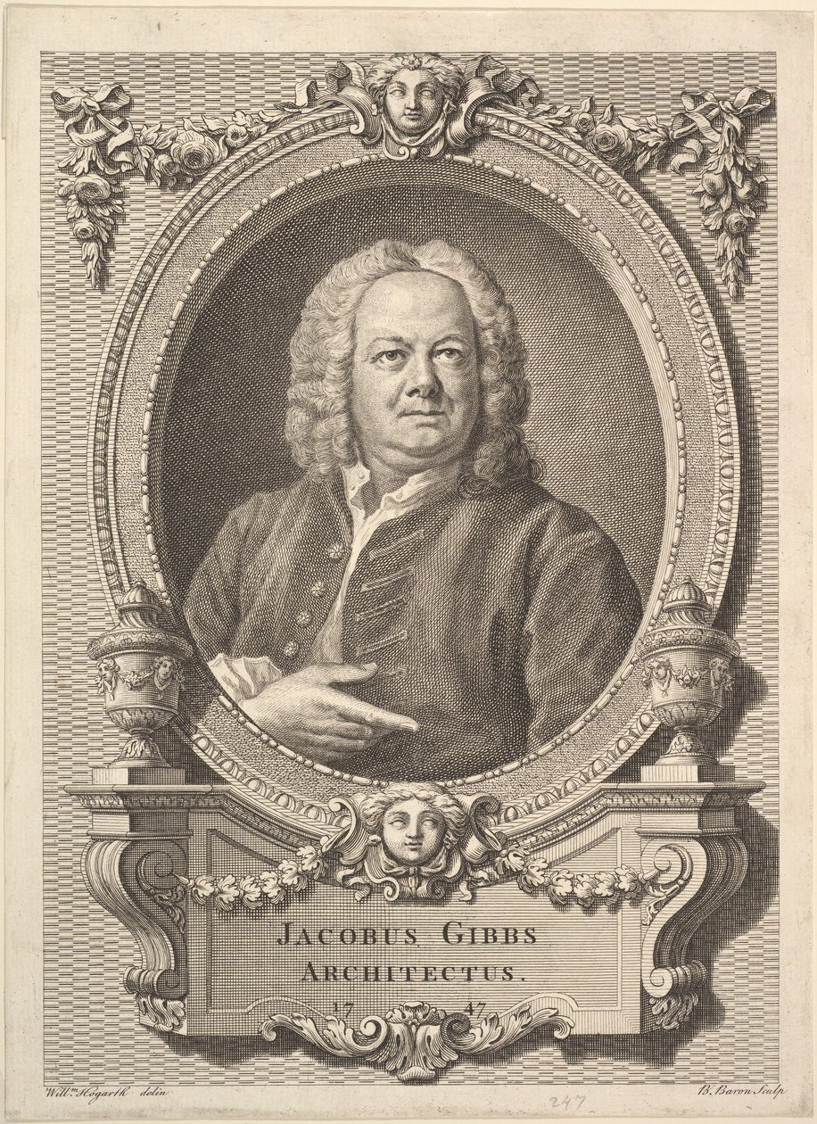 James Gibbs, architekt, 1747. od Bernard Baron