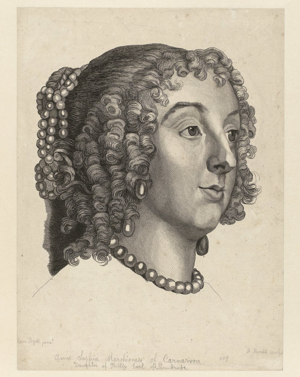 Portrét Anny Sophia van Carnarvon od Bernard Baron