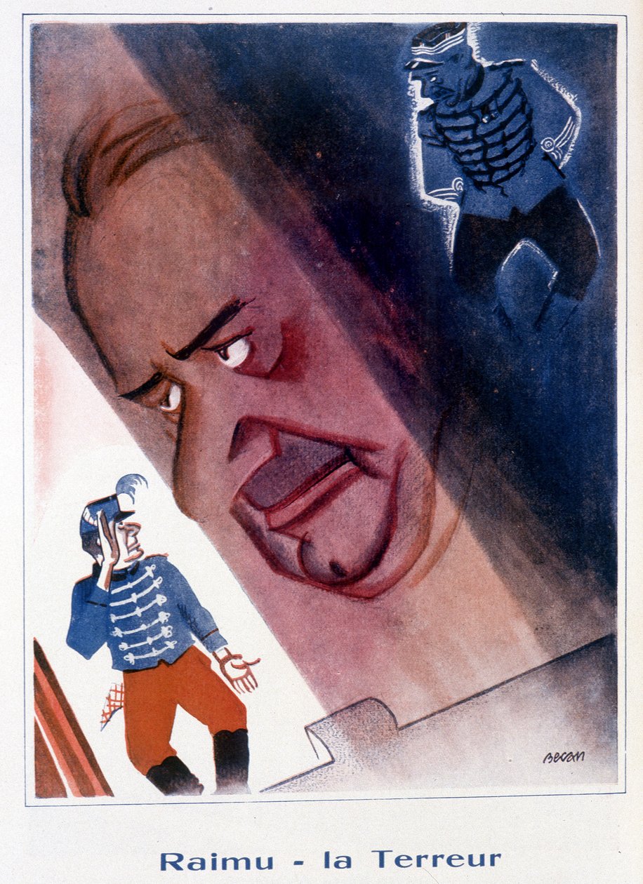 Raimu: The Terror – ilustrace Bernarda Becana (Bernhard Kahn) (1890-1943) ve „“Fantasio“““ z 15.11.1932 od Bernard Becan