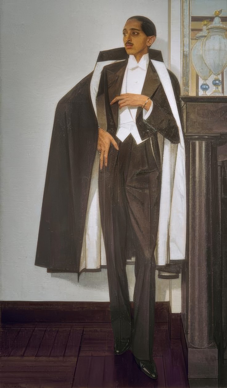 Mahárádža Yeshwant Rao Holkar II. z Indore v Západní... od Bernard Boutet de Monvel