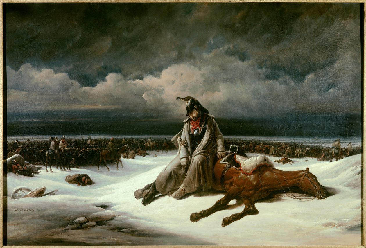 Odchod Ruska (1812). Obraz Bernarda Edouarda Swebacha (1800-1870) od Bernard Edouard Swebach