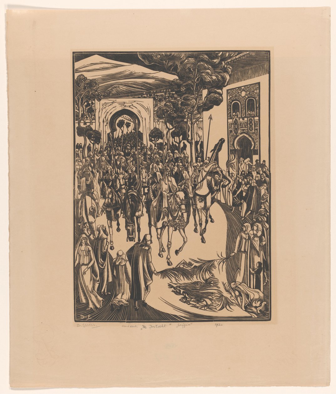 De Intocht (původní název na objektu) Saffia (původní název na objektu) od Bernard Essers (signed by artist)