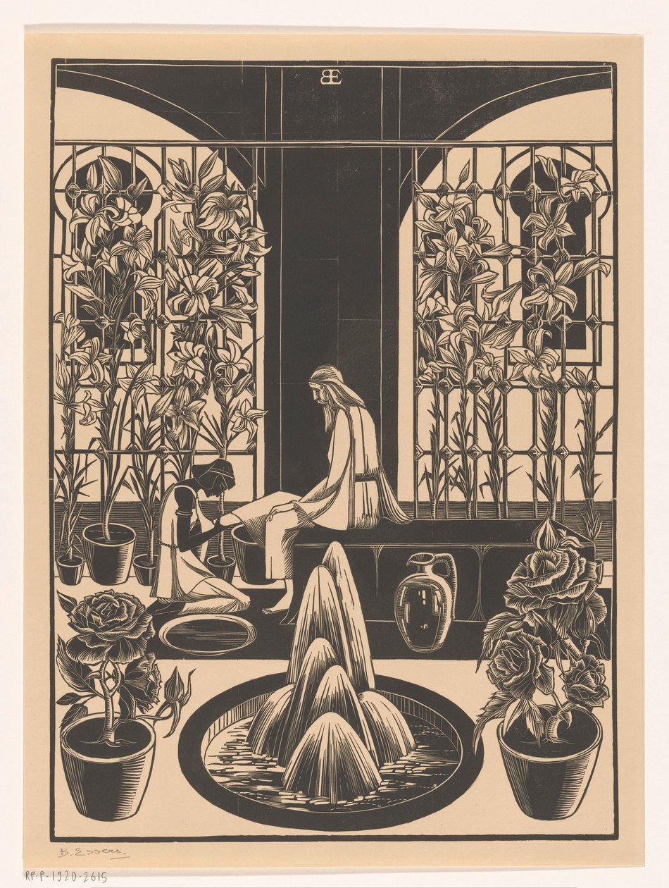 Mytí nohou od Bernard Essers (signed by artist)