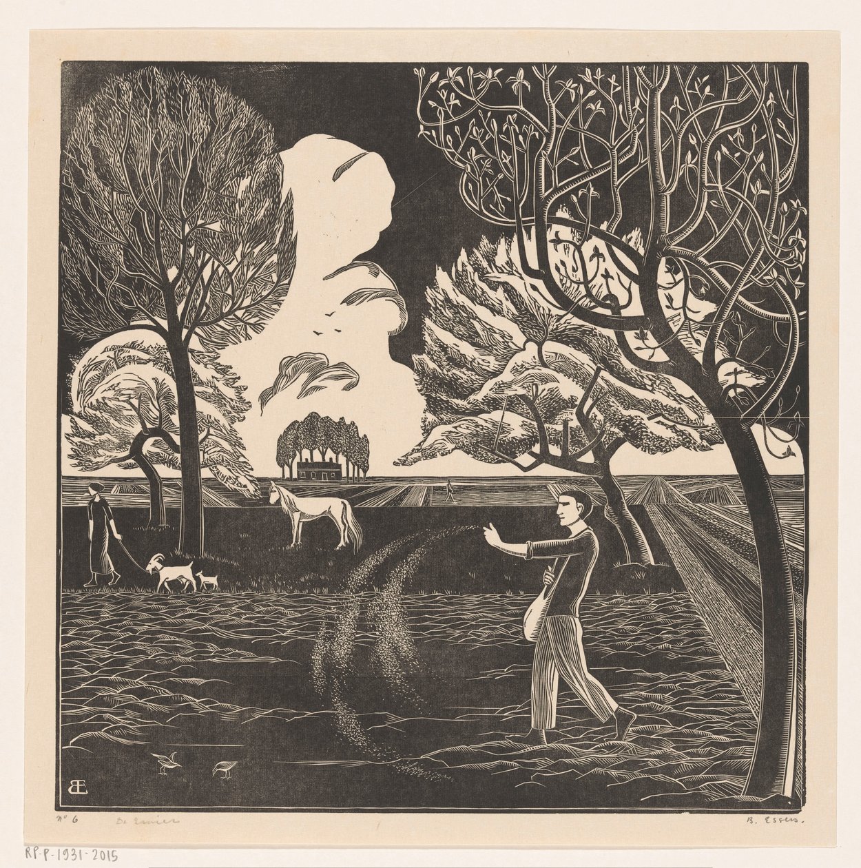 sející muž od Bernard Essers (signed by artist)
