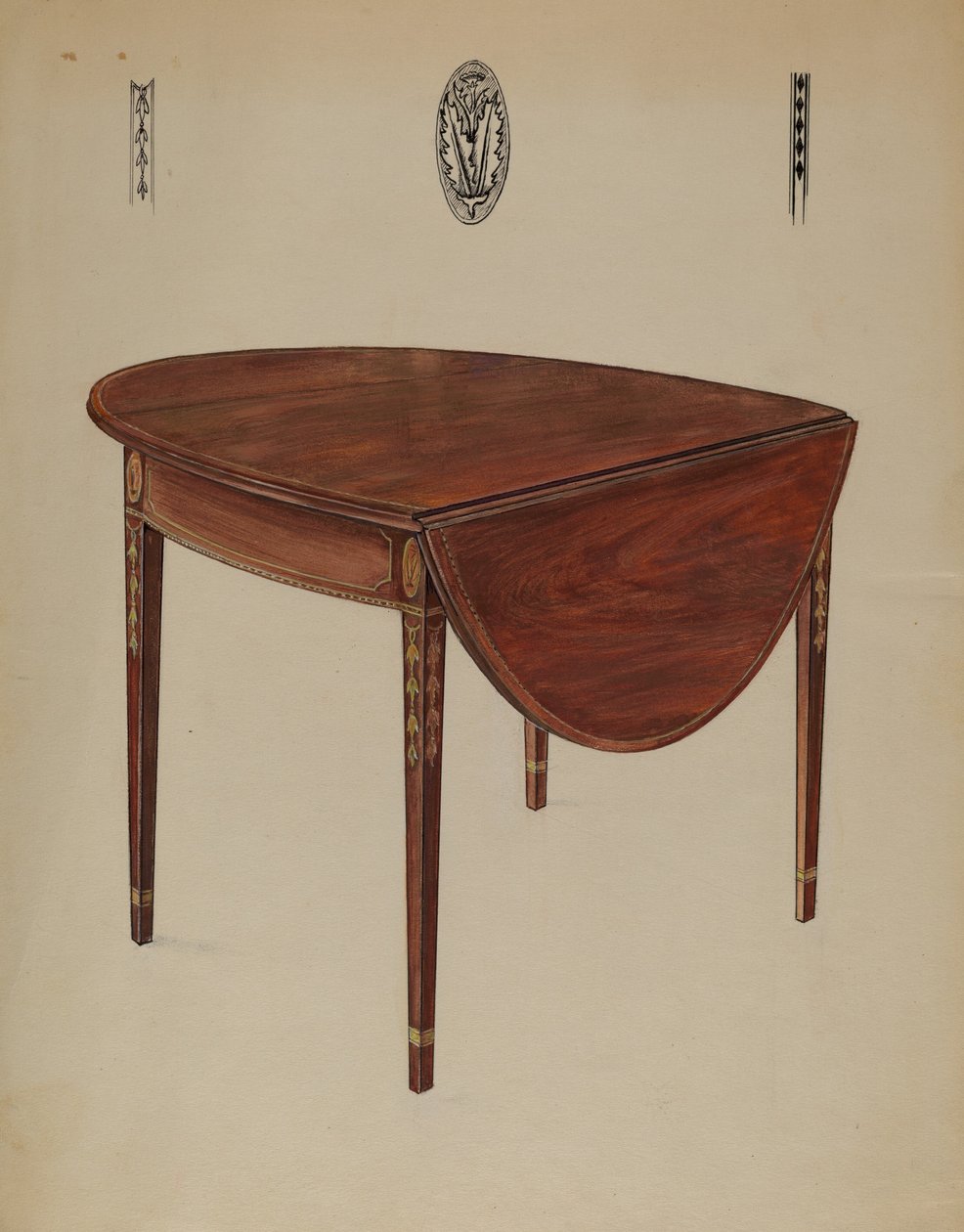 Stůl Pembroke (Drop Leaf) od Bernard Gussow