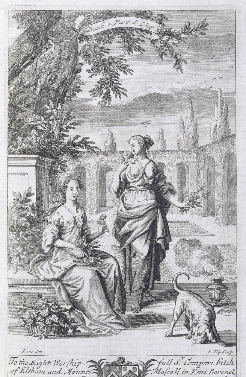 Etika čichu, ilustrace z Knihy 1 Část 8 Kapitola 14 „Principy filozofie“ od Anthonyho Le Granda, vyryto Johannesem Kipem (165253-1722), 1694 od Bernard III Lens