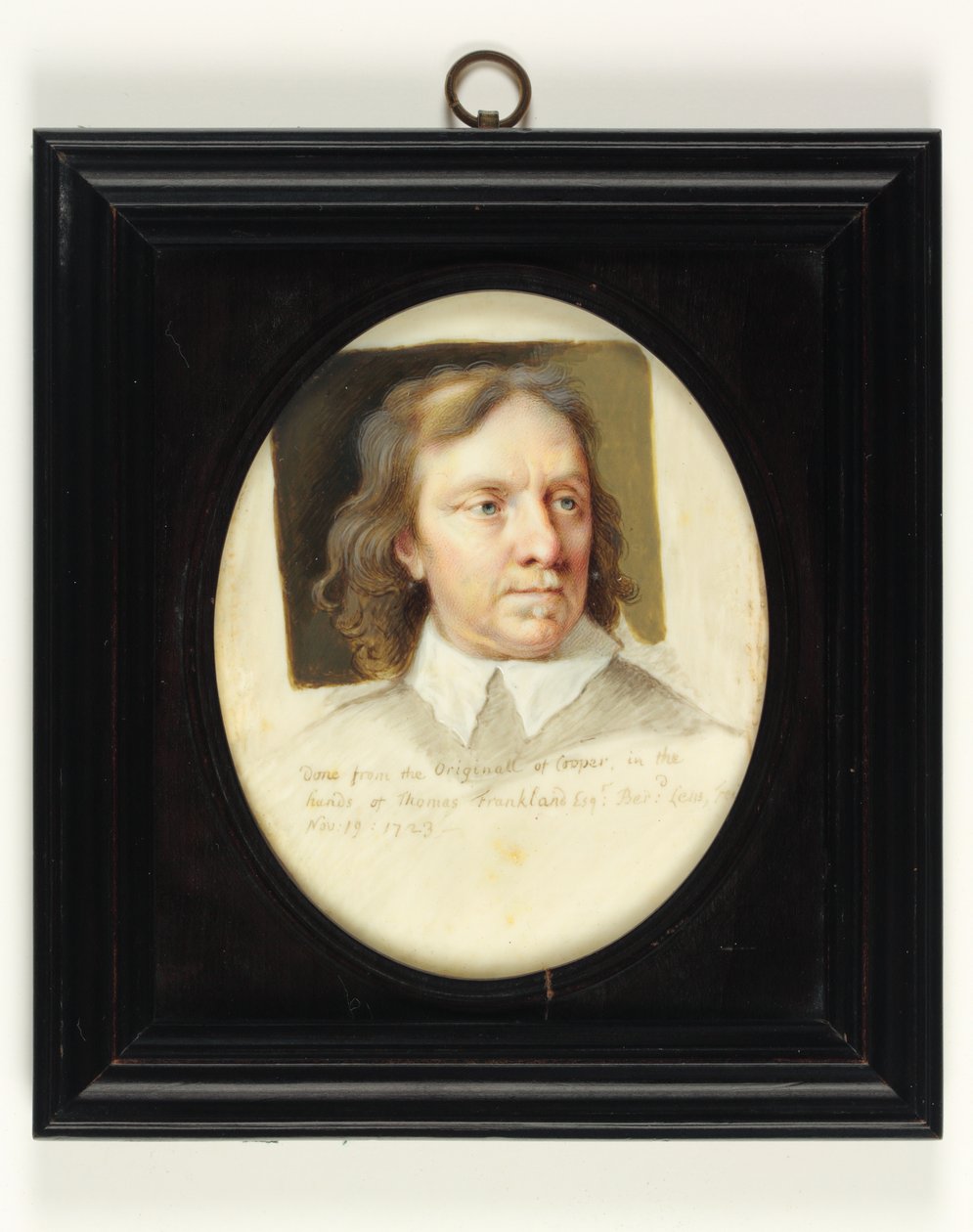 Oliver Cromwell (akvarel na slonovině) od Bernard III Lens