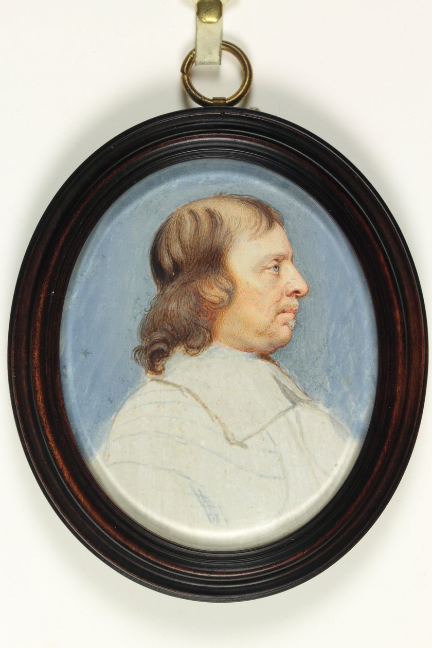 Oliver Cromwell (akvarel na slonovině) od Bernard III Lens